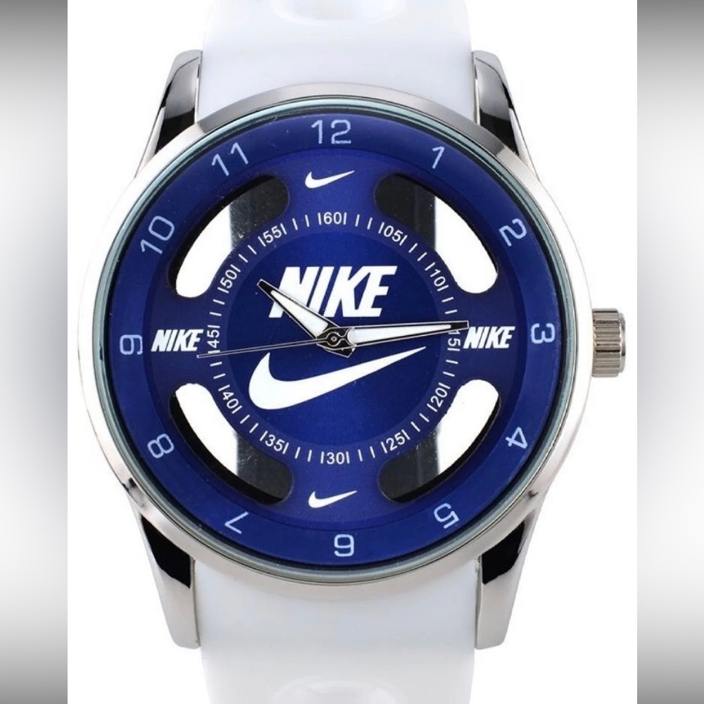 Nike Watch - BLUE Hollow Analog Sports Wristwatch Silicone Band + FREE ITEM!🆓🎁